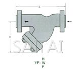 法兰连接不锈钢Y型过滤器结构图