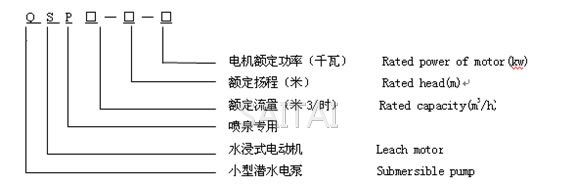 QSP潜水电泵型号说明